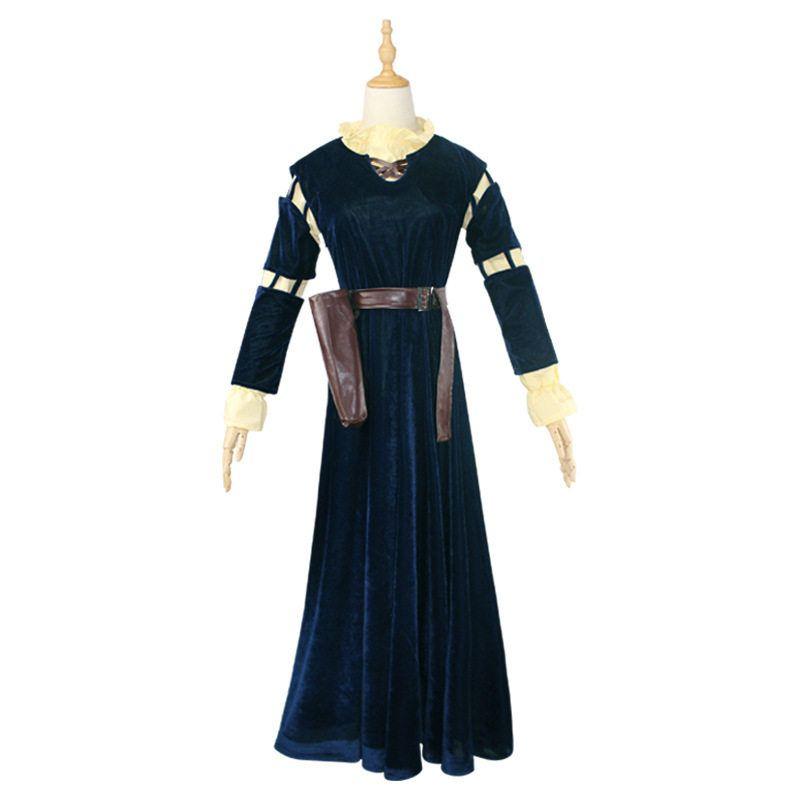 Merida Tapferes Mädchen Kleid Tapferes Mädchen Merida Cosplay Vollständiges Set auf Lager