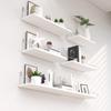 Black Floating Wall Shelves With Durable Metal Brackets Large Storage For Bedroom Living Room Home Decor