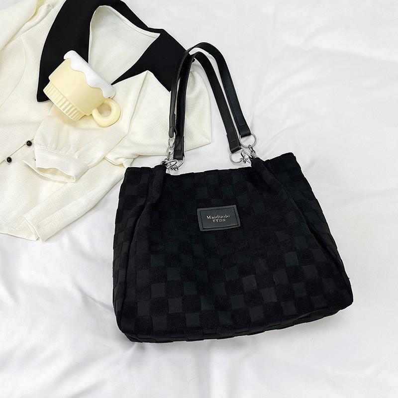 

Stylish Casual Canvas Tote Bag For College Students With Magnetic Closure And Inner Pocket чёрный