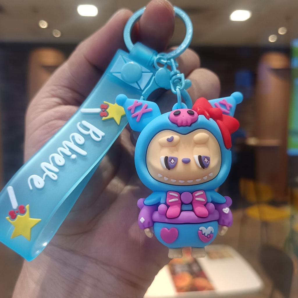 Buck Tooth Sheep Keychain Cute Cartoon Doll Schoolbag Pendant Car Key Chain Gift