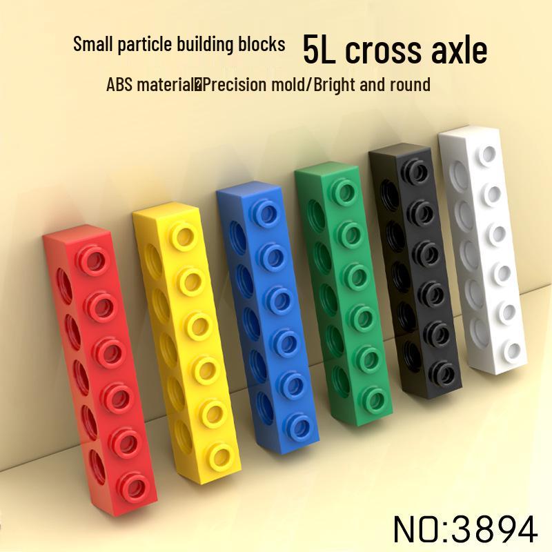 

Children s Educational Building Blocks: 5-Hole, 6-Pin Brick Assembly with Long Beam 49 pieces (0.1kg)