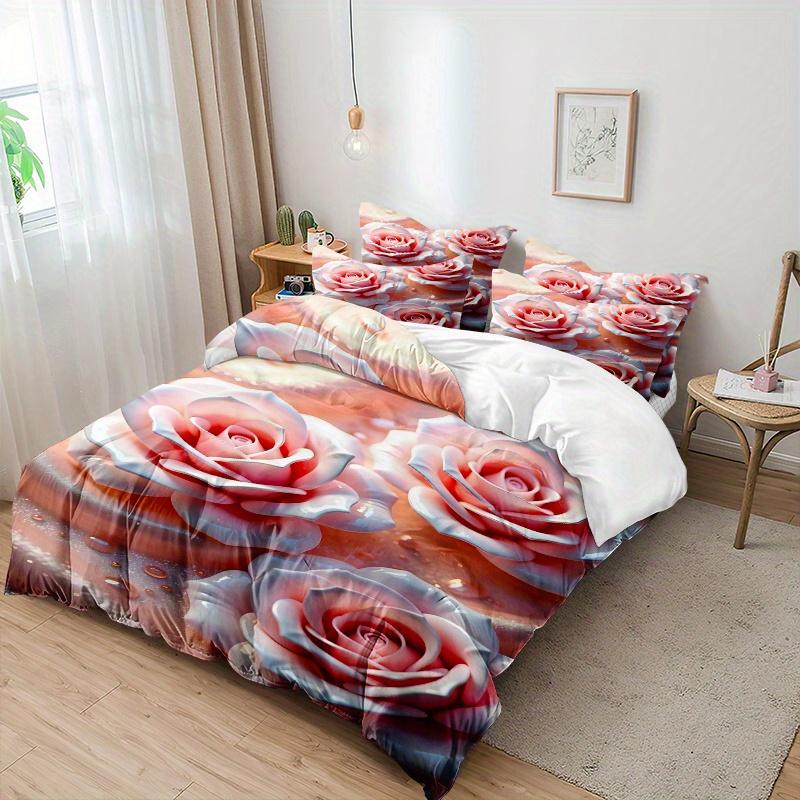 3Pcs Bedding Set 3D Printed Down Comforter Cover Set 1Pc Down Comforter Cover 2Pcs Pillowcases Without Core Ultra-Soft