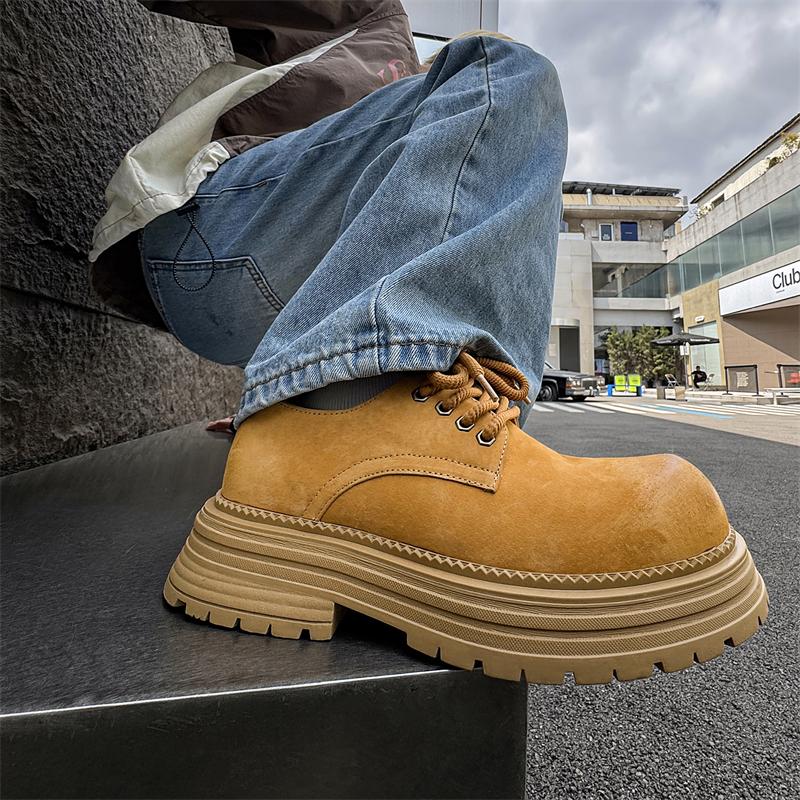 Fashion New Thick soled Men's Shoes High quality minimalist style design Classic British gentleman's shoes 38-46 Plus Size Hot selling