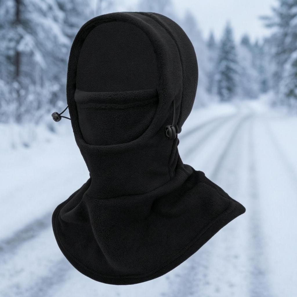 Polyester Fleece Balaclava with Shoulder Drape Thermal for Cycling