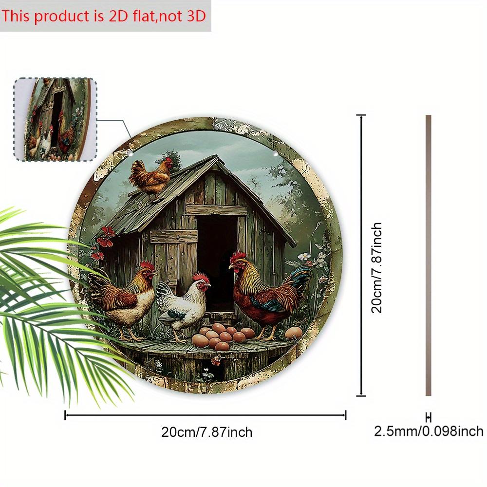 Vintage Henhouse Wooden Sign - Rustic Decorative Plaque for Home, Garage, Cafe Decor - Rustic Animal-themed Ornament