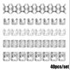 40/50 Pieces Clips Pendants Dreadlocks Beads Metal Hair Dcorations Hair Braid Rings  for Women Men