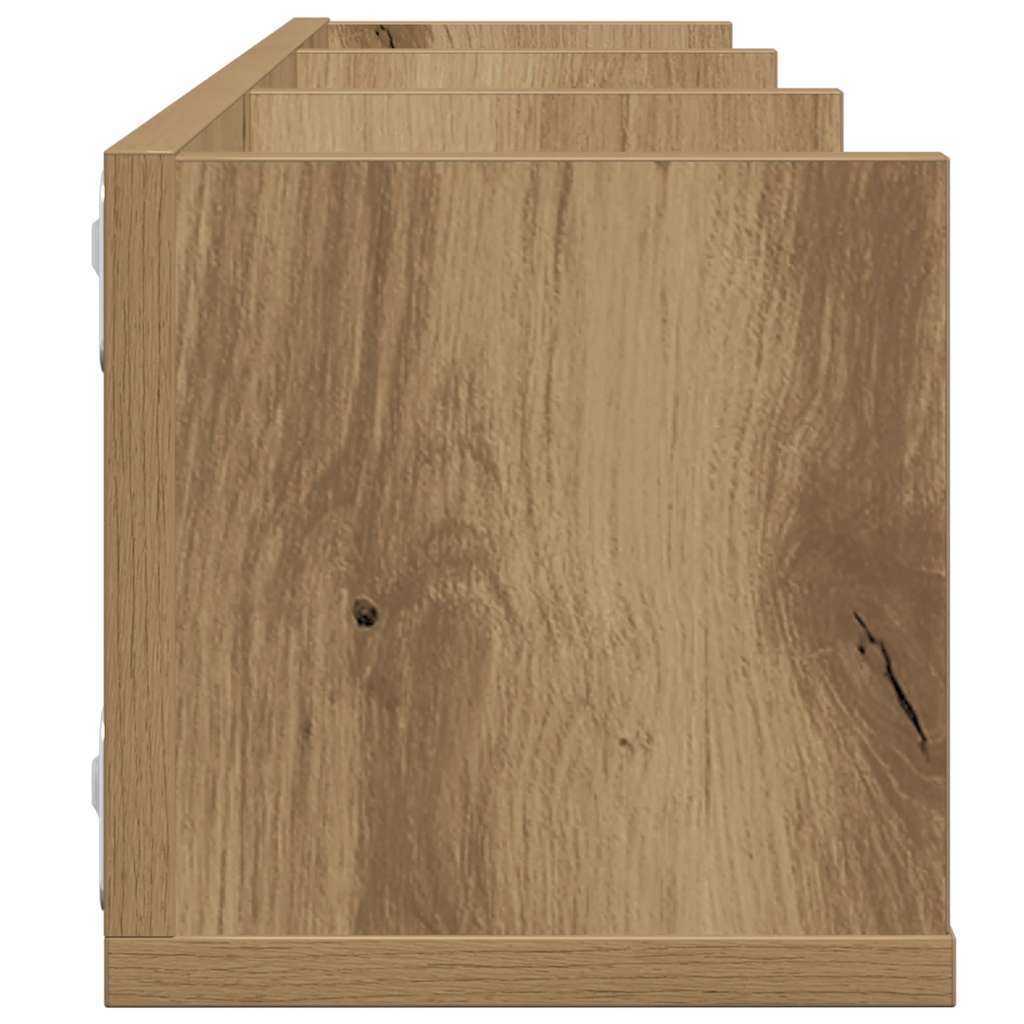 CD Wall Shelf Artisan Oak 75 x 18 x 18 cm Particleboard