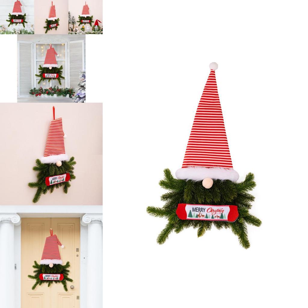 Neue Weihnachtsdekoration Entzückende gesichtslose Puppe Baumschmuck Festlicher Elfenkranz Gnom Türhänger