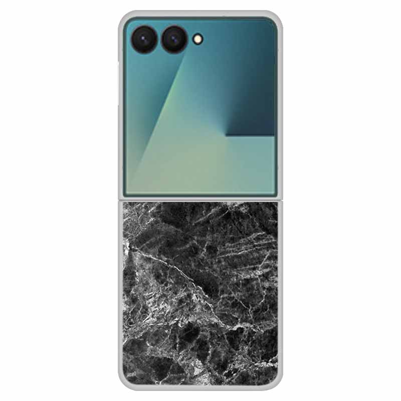 Funda For SAMSUNG Z Flip 7 Cases Marble Clear Hard PC Phone Back Cover for Galaxy Z Flip7 5G Back Cover ZFlip7 Transparent Shell