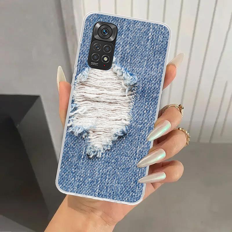 Jeans Cowboy Denim Printed Phone Case for Xiaomi Redmi Note 15 14 14S 13 12S 12 Pro 11S 11 Plus 11T 11E 10S Soft Funda Print She