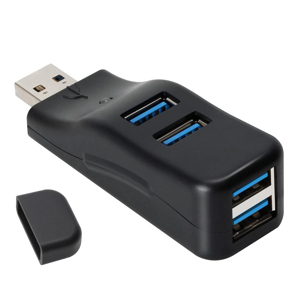 VCOM USB Splitter with X 4 Combo Mini USB Expander USB Data Direct Compatible with Surface and Other USB Hub for Remote and Working from Home 3.0 Hub,
