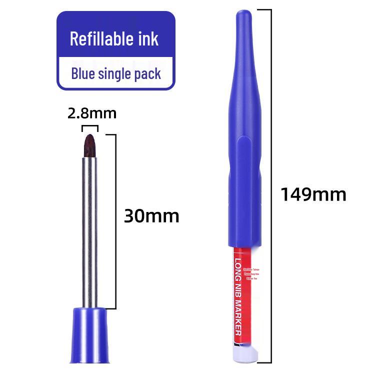 ZhongBai JiaMo LongHead Oil-Based Marker Pen for Ceramic, Bathroom, Wood, Furniture, Metal in Red & Black синий