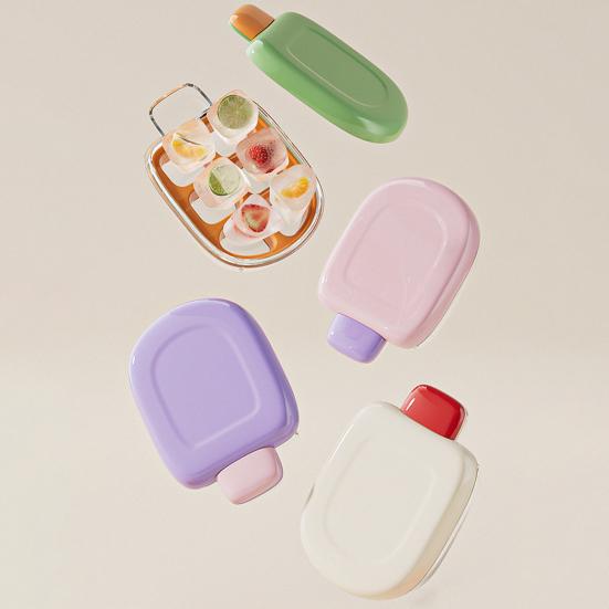 Food Grade Plastic Ice Maker with Sealed Lid Ice Cube Tray Storage Box Push Release Odorless Summer Cooling Ice Maker for Kitchen