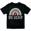 Big Sister Cute Baby Gift Idea Siblings Rainbow Girls Teen Kids T-Shirts NED