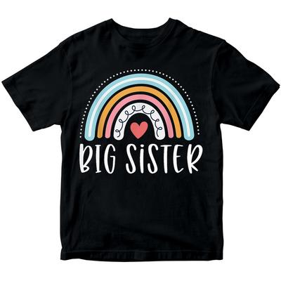 Big Sister Cute Baby Gift Idea Siblings Rainbow Girls Teen Kids T-Shirts  NED