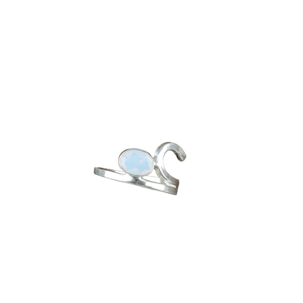 Milky Opal Gemstone 925 Sterling Silver Jewelry Handmade Ring Gift For Wedding RR-27-14