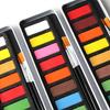 12-Color Watercolor Paint Set in Tin Box - Solid Powder Cakes for Students and DIY Projects