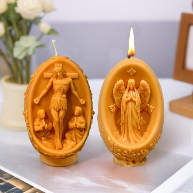 3D Jesus Eier Kerzenformen Eier Silikonform Handgemachte Gipsformen Verzierung Epoxidharz Formen Bastelformen