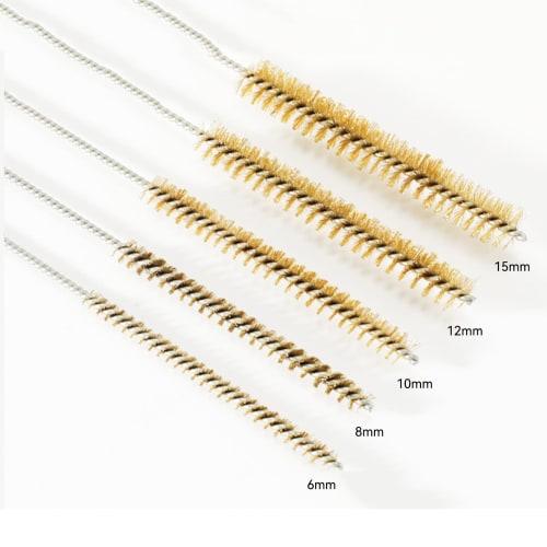 5-Piece Metal Brush Set for Brass Tube Wood Stoves, Polishing Brushes, Paint Removal, Cleaning, and Pipe/Tube Cylinder Bore Cleaning Tools