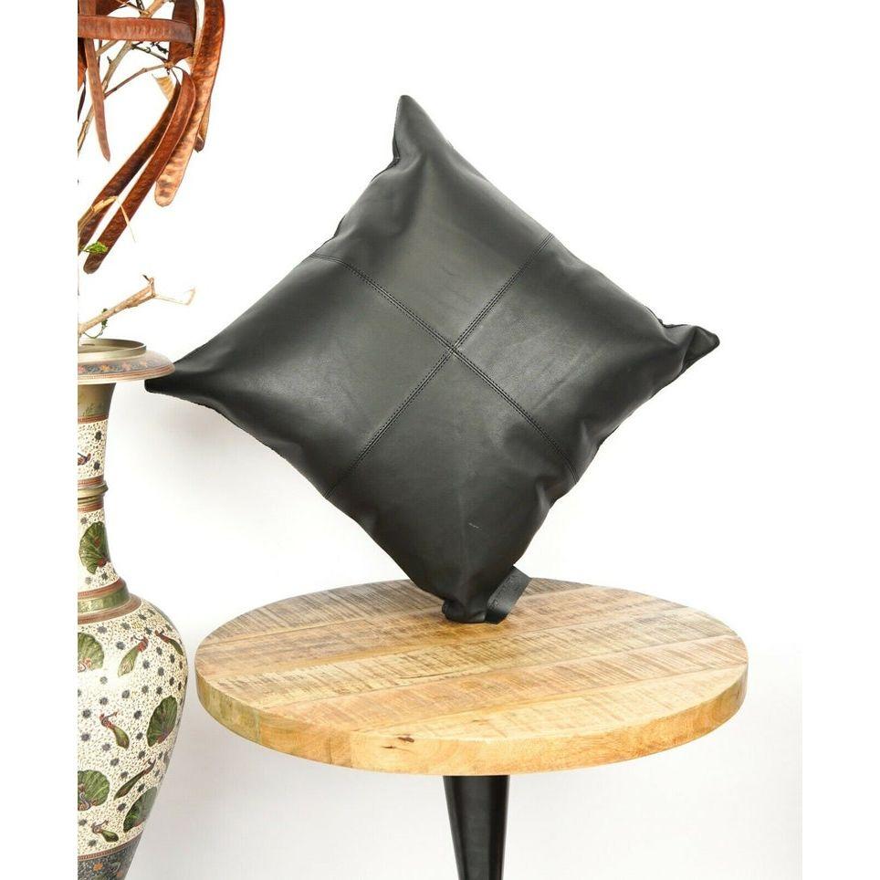 Винтажный чехол для подушки из кожи рыжего цвета Подушка из коровьей кожи ручной работы Подарок для нее него на день рождения годовщину 17 x 17 in 13100₽