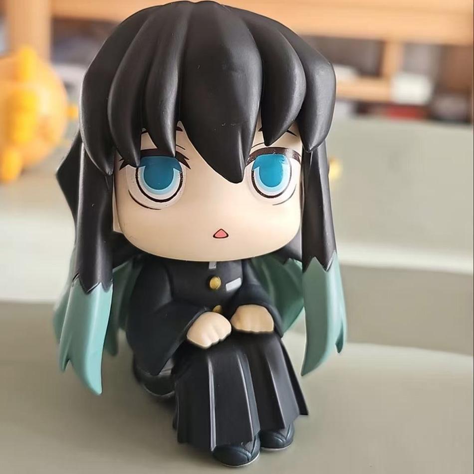 Anime Demon Slayer Kimetsu No Yaiba Look Up Stil Chibi Figuren Kawaii Sammlerstücke Spielzeug für Fans Kinder Geschenk