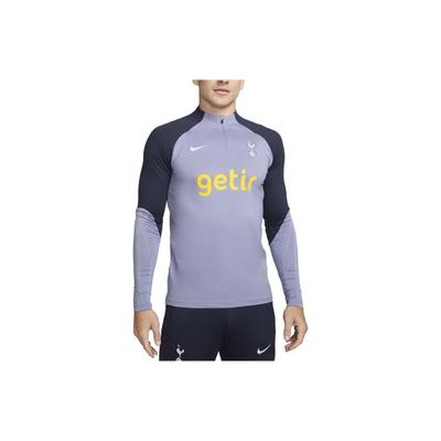 Tottenham Hotspur Strike Logo Bestickt Buchstabenaufdruck Slim Fit Reißverschluss Langarm T-Shirt Herren Oberteile Lila DX3111-524