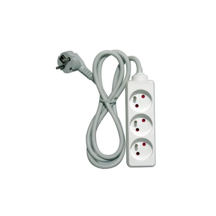 CHACON 3-socket 16A 1.5m White Power Strip
