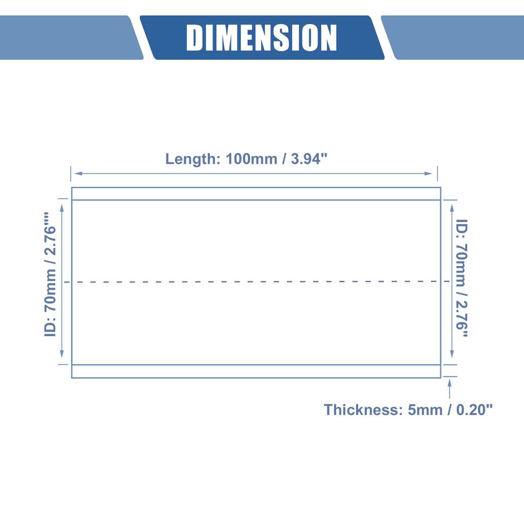 X AUTOHAUX Silikonslang Silikonslang Kylarslang 1 Styck Innerdiameter 70mm/2.76" Längd