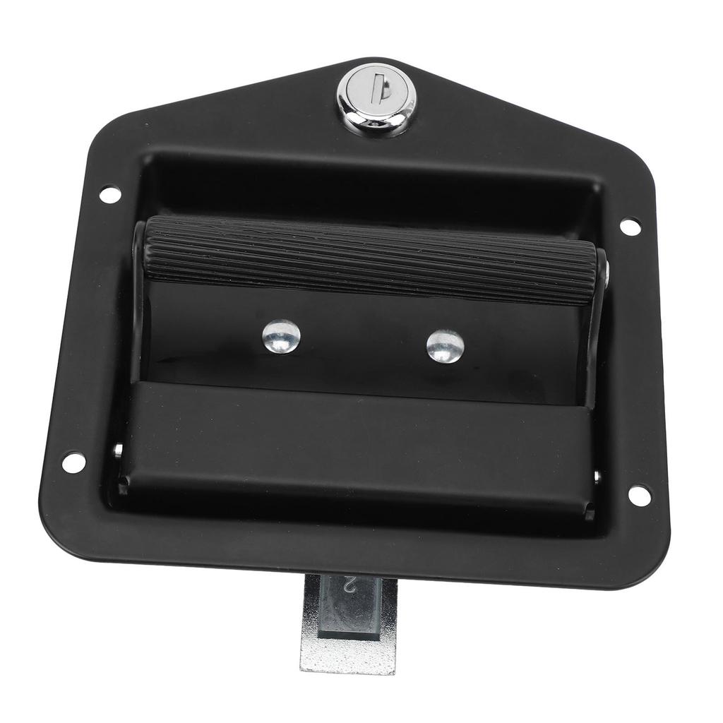 Tool Box Latch Carbon Steel 5.5x5.5in Flush Mount RV Toolbox Handle Lock with Handle and Keys for Caravan Truck RV