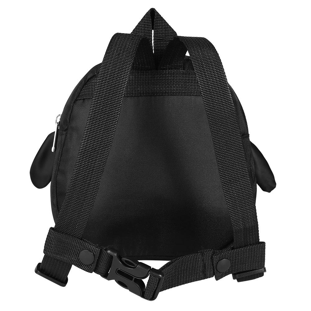 Søt tegneserie pingvin babysikkerhetssele ryggsekk småbarn anti-tapt veske skolesekk (Svart)