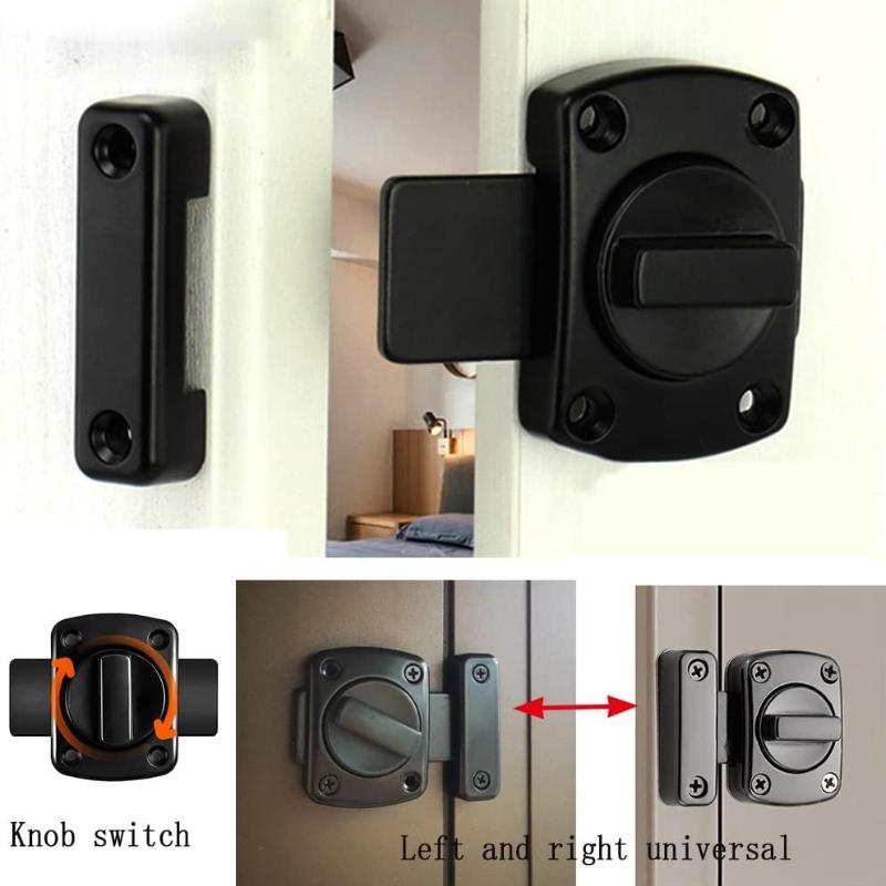 Mechanical Password Cabinet Lock, Rotary Lock for Double Doors, Keyless Combination Door Lock, Black