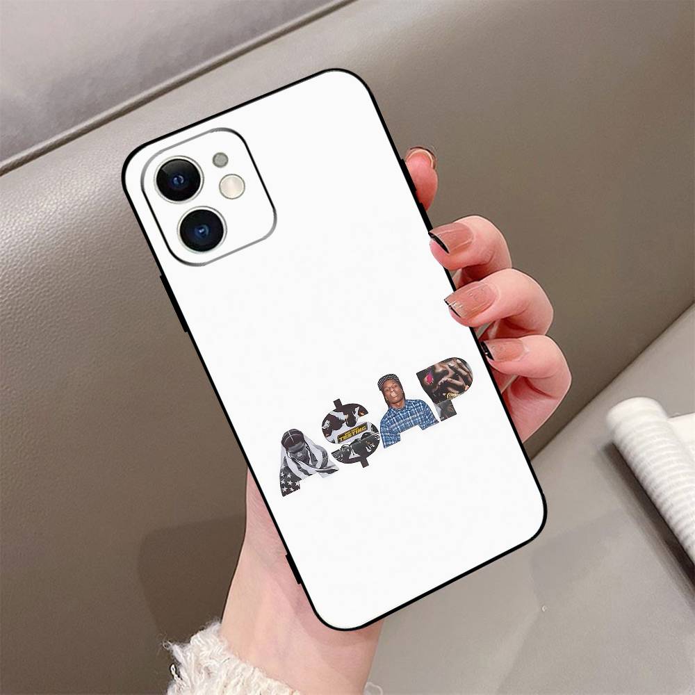 C-ASAP Rocky Rapper Phone Case Black Phone Case For IPhone 17/16/15/13/14 Pro Max/ 11Plus/X/Xr/Xs Max 13mini