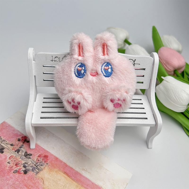 Cartoon Squeaky Big Tail Cat Rabbit Little Bear Plush Doll Toy Pendant Backpack Hangings Decoration Gifts