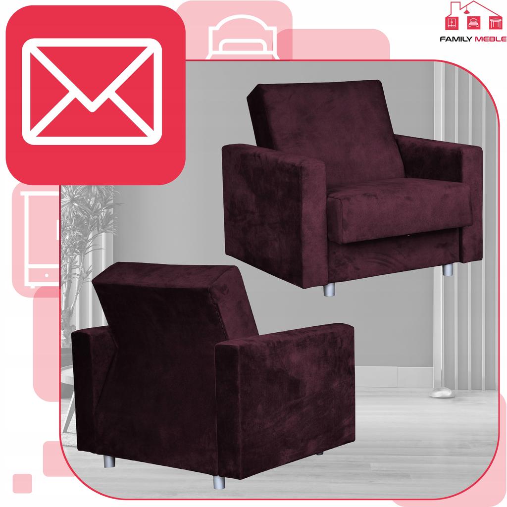 Entspannungsmöbelset Alicja Ausklappsofa Sofa Sessel Family Möbel lila