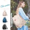 NICOLE & DORIS Women's Floral Embroidered Backpack, Anti-theft, Water-Repellent, A4 Size, 3-Way Daypack, Shoulder Strap, Anti-Pickpocket, Perfect for
