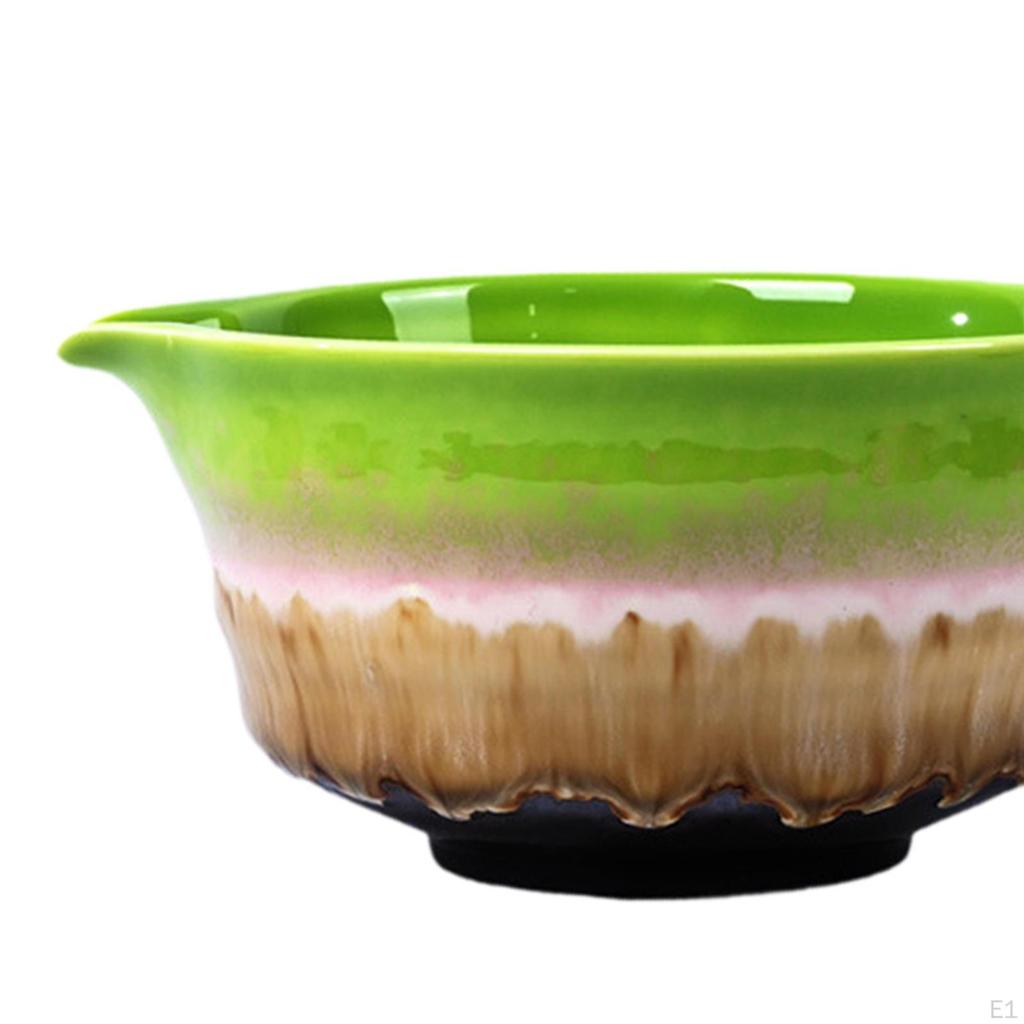 Matcha Bowl with Spout Chawan Handcrafted Home Essentials Porcelain Tea for Cold Brew