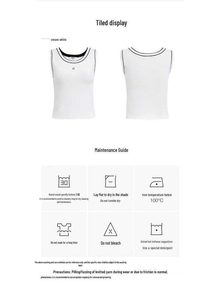 ONLY Women's 2025 Spring Colorblock Knit Vest Top