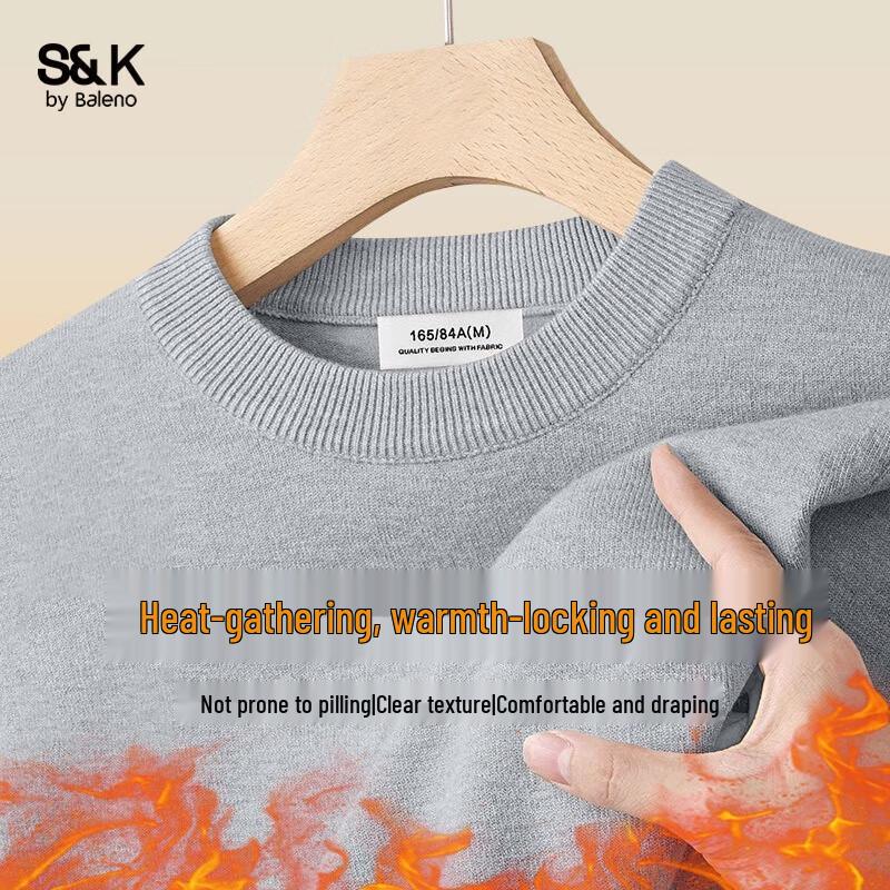 Baleno Herren S&K 100% Baumwolle Rundhals Pullover