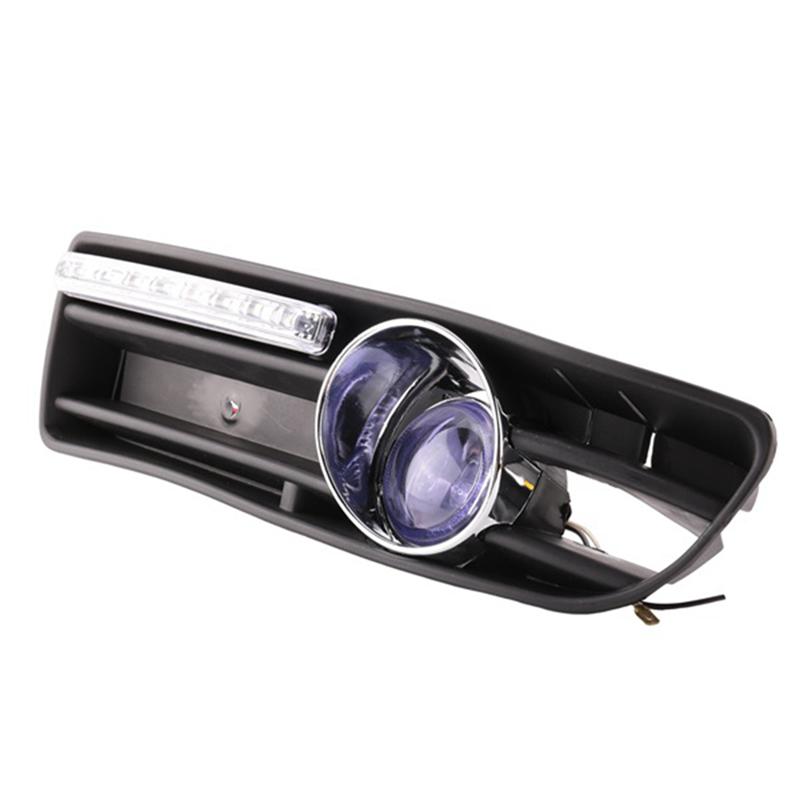 A03Z-1 Pair Car LED Fog Light Bumper Grille With Switch For VW Jetta Bora Mk4 2000 2001 2002 2003 2004
