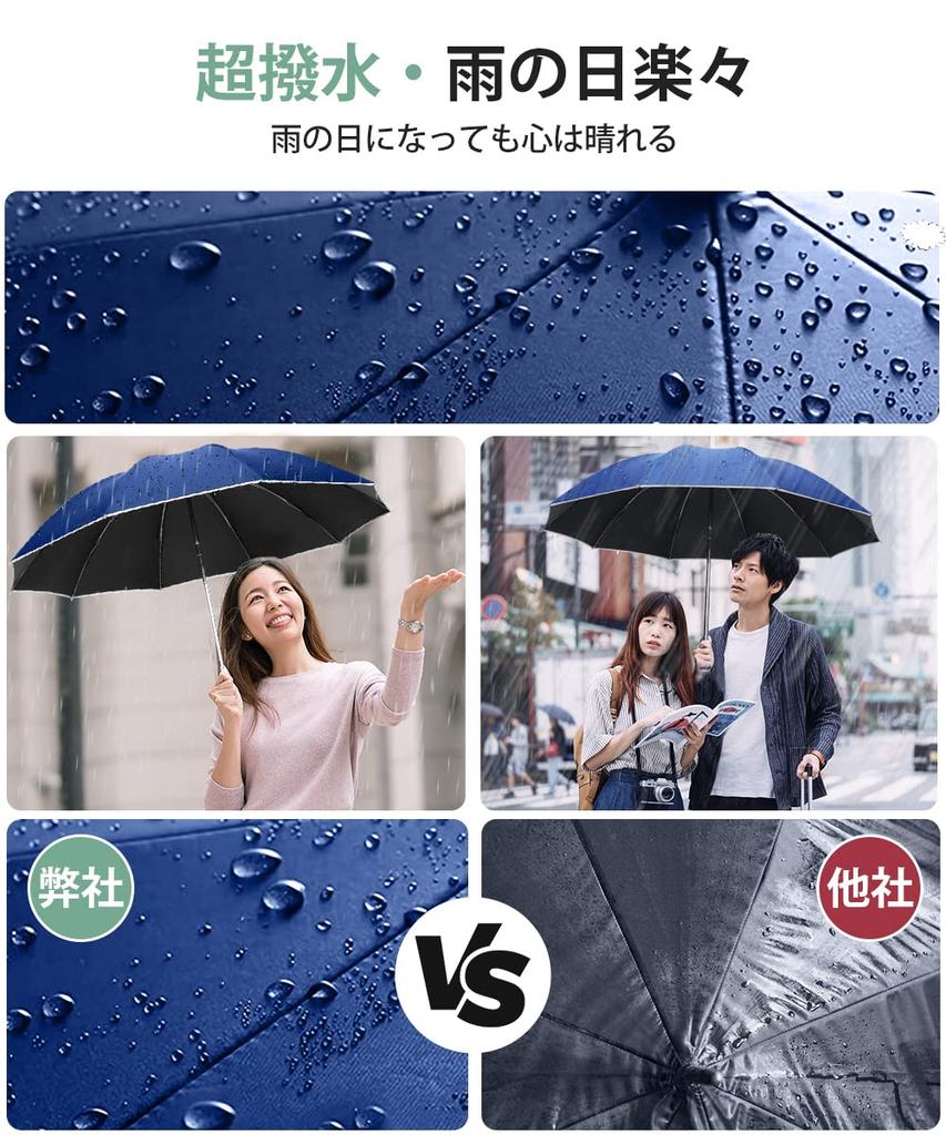 Folding automatic large 10 for both sun and Folding reverse UV super water strong wind resistant folding rainy season typhoon UV storage pouch