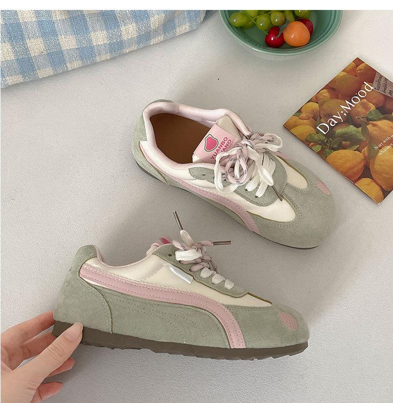 Dopamine Fashion Retro Versatile Flat-bottomed German Training Shoes Women's 2025 New Summer Lightweight Soft-soled Sports Shoes