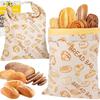 High-quality 100% Cotton and Beeswax Bread Bag, Reusable Beeswax Bread Bag, Keeps Bread Fresh 3 Times Longer, Zipper Bread Bag