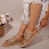 Fashion 2025 Summer New Open-Toe Women's Slippers Fashion Outdoor Plus Size Light Comfortable Casual Non-Slip Flat Slipperszapatos Mujer