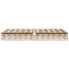 Solid Wood Bed Frame without Mattress 135 x 190 cm Pine Wood