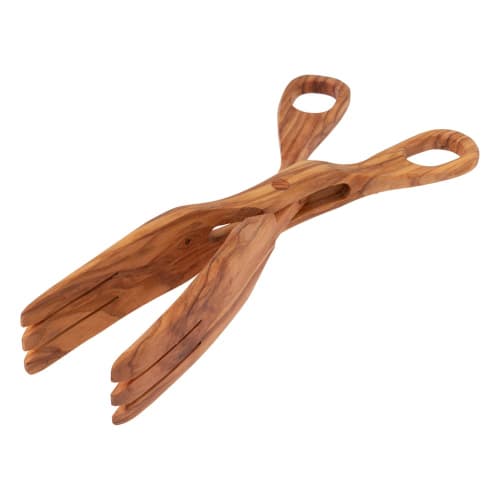 Arteinolivo Olive Wood Scissor Server (Scissor-Shaped Tongs)