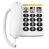 Doro Phoneasy 331ph Corded Phone - White - 3 Direct Memory Keys with Photo - Automatic Redial