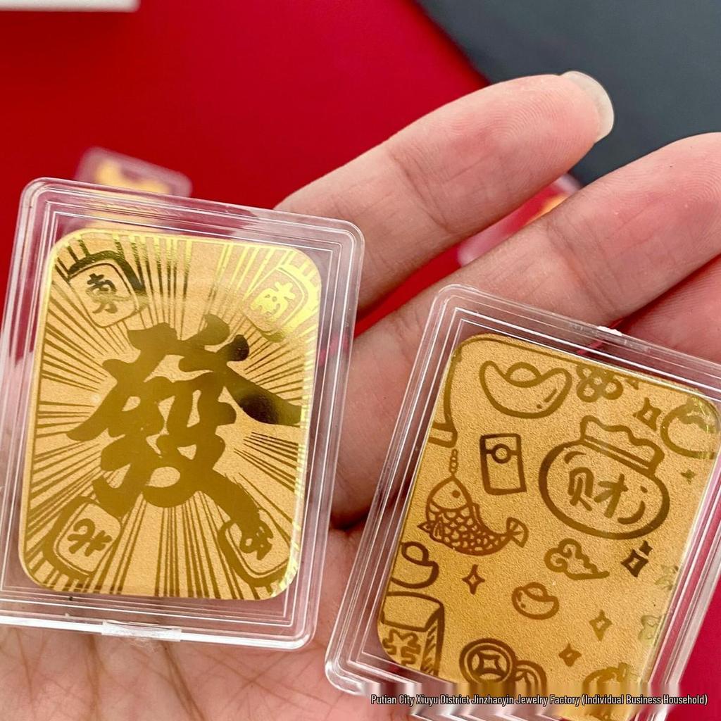 Lucky Cat Gold 999 Phone Sticker: Peace & Happiness - 2mg Fine Gold, Trending Gift for Livestreams.