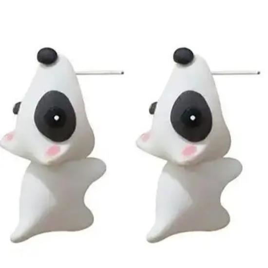 2pcs/1pair Animal Cartoon Stud Earring For Women Cute Dinosaur Little Dog Whale Clay Bite Ear Jewelry Funny Gifts Fashion