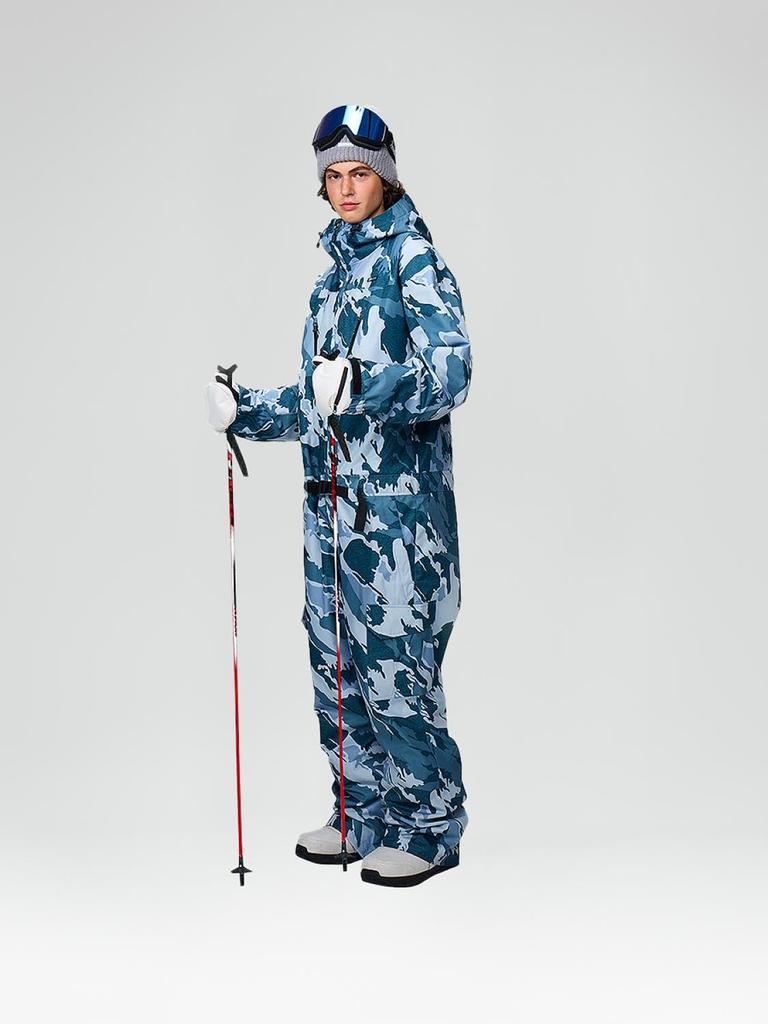 Ashgleam Snowboard Water Resistant to and XL Snowboard Ski Outerwear Set One-Piece Jumpsuit, 12,000mm, Men's Women's, AGSKI-1501 TW099, Size,