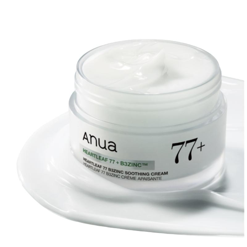 Anua Heartleaf 77% B3 Zinc Soothing Cream (80ml) | Sebum Control & Redness Relief | Non-Comedogenic Gel Cream for Acne-Prone Skin